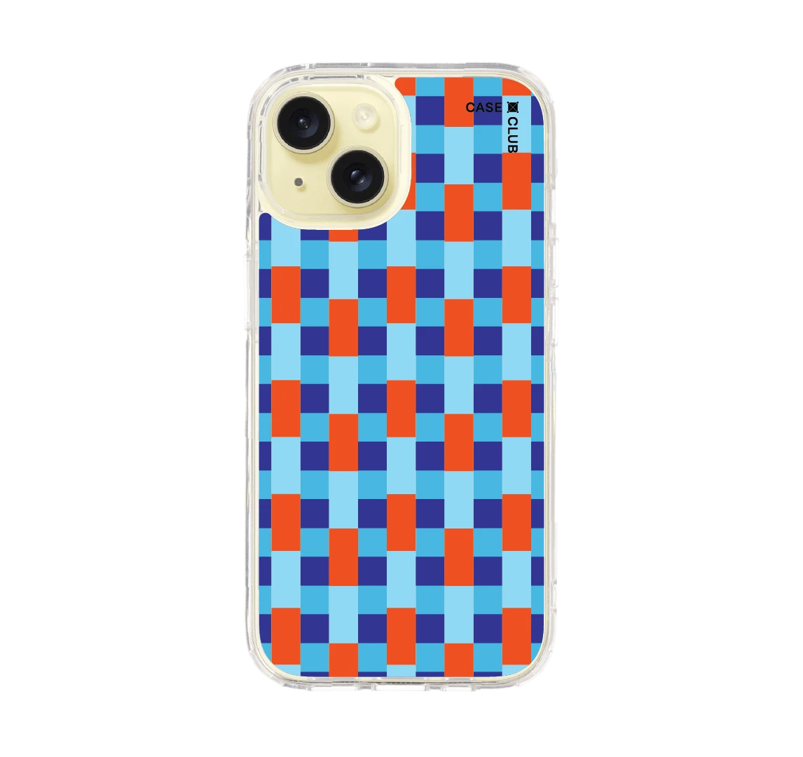 orange & blue multi color tile